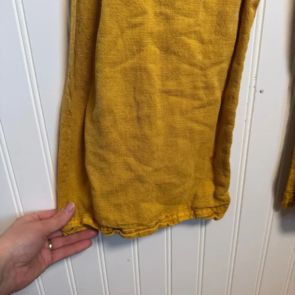 C&C California Yellow Overalls Linen Blend Women’s Size 4 - Picture 6 of 12